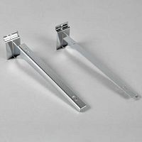 Кронштейн для торговой панели под полку, длина 300 мм, цвет хром 5104-К