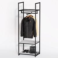 Стеллаж для магазина с белой полкой A1760-08(ч/б)