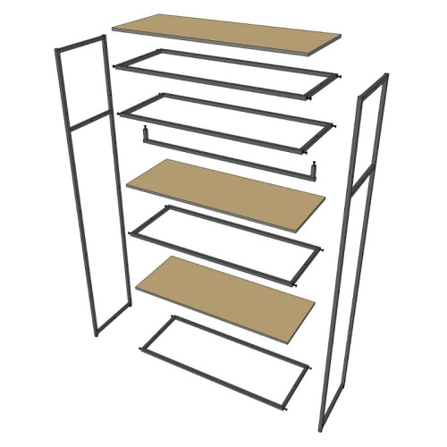 Стеллаж для магазина с полкой цвета дуб сонома A22120-13(ч/дс) фото 7 Стеллаж для магазина с полкой цвета дуб сонома A22120-13(ч/дс) фото 7