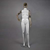 Манекен женский ростовой, абстрактный FAM-11/A-3(бел/зол)