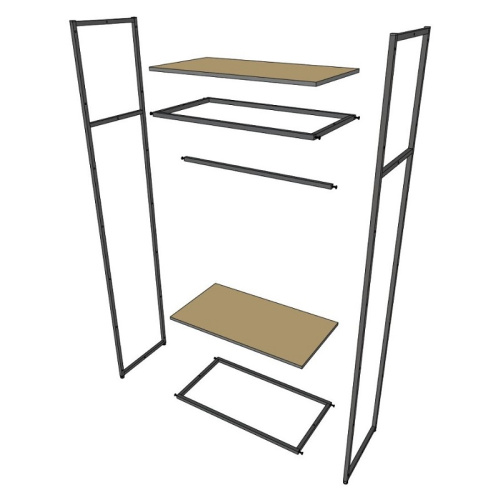 Стеллаж для магазина с полкой из стекла AС2290-02(черн) фото 4