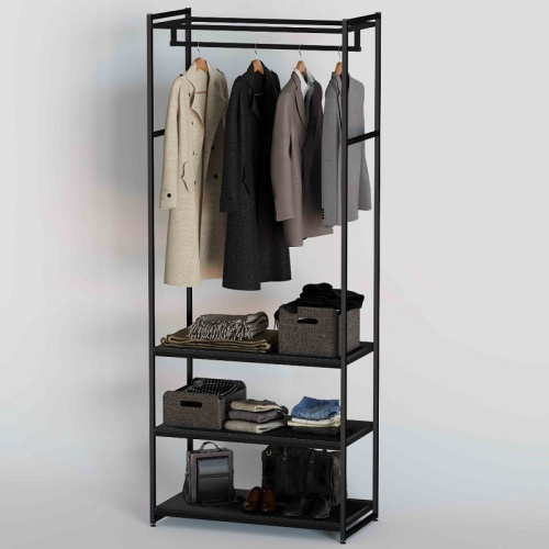 Стеллаж для магазина с черной полкой A2290-17(ч/ч) Стеллаж для магазина с черной полкой A2290-17(ч/ч)