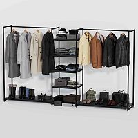 Стеллаж для магазина с черной полкой K1704(ч/ч)