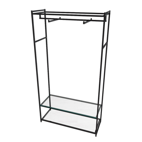 Стеллаж для магазина с полкой из стекла AС22120-08(черн) фото 2