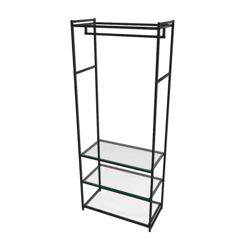 Стеллаж для магазина с полкой из стекла AС2290-11(черн) фото 2