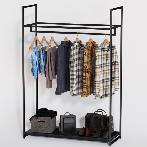 Стеллаж для магазина с черной полкой A17120-03(ч/ч)