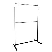 Вешало (стойка) напольное двухъярусное, черный/металлик М-ТВ-125(черн/мет)