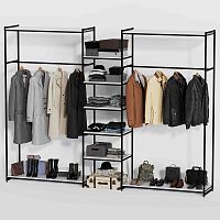 Стеллаж для магазина с белой полкой K2213(ч/б)