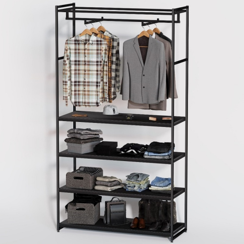 Стеллаж для магазина с черной полкой A22120-18(ч/ч)