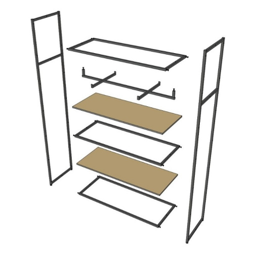 Стеллаж для магазина с полкой цвета дуб сонома A22120-06(ч/дс) фото 9