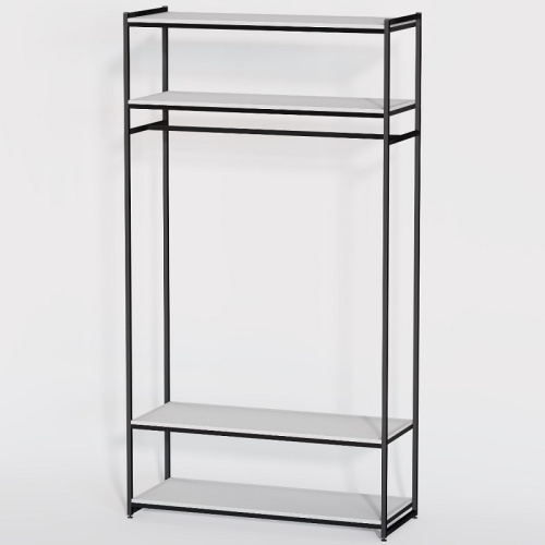 Стеллаж для магазина с белой полкой A22120-15(ч/б) фото 2 Стеллаж для магазина с белой полкой A22120-15(ч/б) фото 2