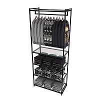 Стеллаж для магазина с полкой из стекла AC2290-19(черн)