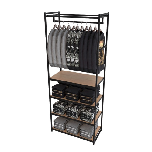 Стеллаж для магазина с полкой цвета дуб сонома A2290-19(ч/дс)