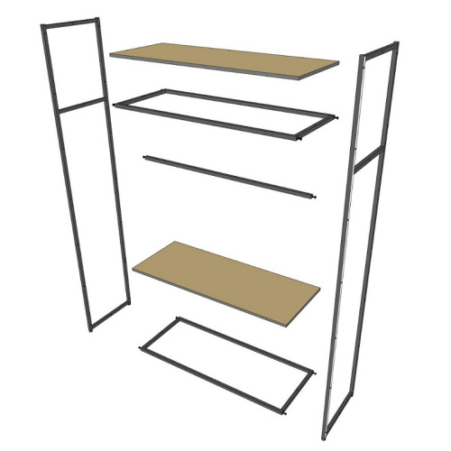Стеллаж с полкой ЛДСП цвета дуб сонома A22120-02(ч/дс) фото 7 Стеллаж с полкой ЛДСП цвета дуб сонома A22120-02(ч/дс) фото 7