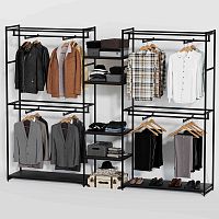 Стеллаж для магазина с черной полкой K2212(ч/ч)