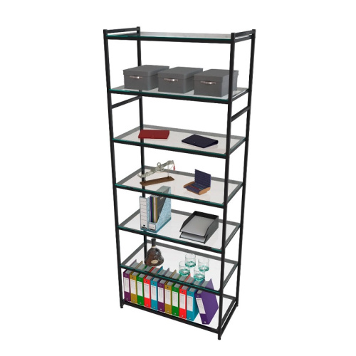 Стеллаж для магазина с полкой из стекла AC2290-21(черн)