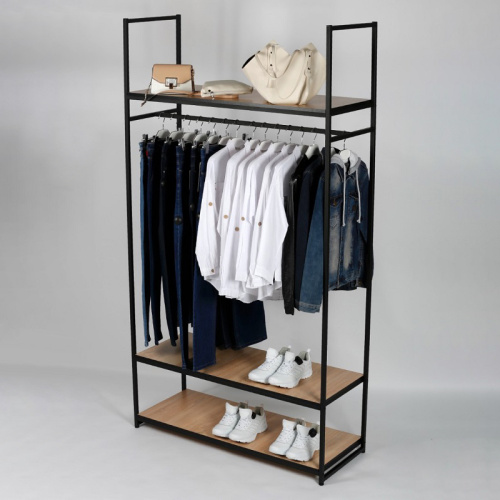 Стеллаж для магазина с полкой цвета дуб сонома A22120-14(ч/дс)