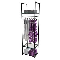 Стеллаж для магазина с полкой из стекла AС2260-14(черн)