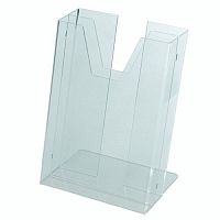 Подставка пластиковая карман объемный настольный формат А4, для визиток и рекламной продукции, 215х290мм OL-161.1/A4