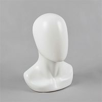 Манекен мужской головы без лица Высота: 350 мм Обхват: 550 мм Цвет: белый