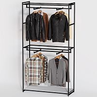 Стеллаж для магазина с белой полкой A22120-03(ч/б)