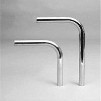 Труба Г-образная 200х200мм, хром JOK-26