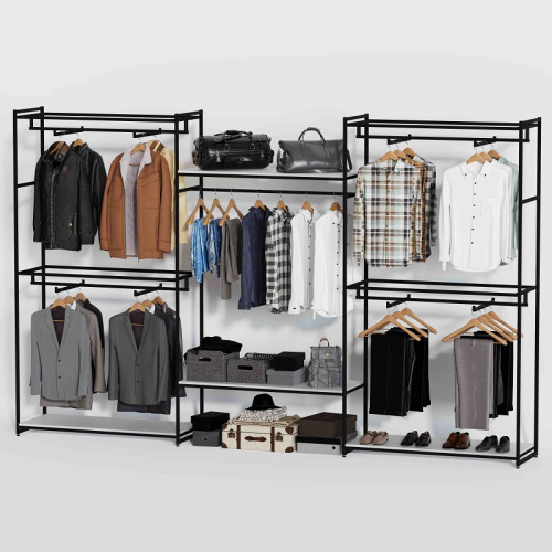 Стеллаж для магазина с белой полкой K2211(ч/б) Стеллаж для магазина с белой полкой K2211(ч/б)