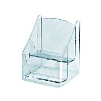 Подставка из оргстекла визитница двойная, настольная, 100х115 мм. OL-152