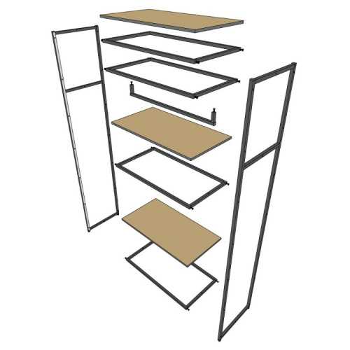 Стеллаж для магазина с полкой цвета дуб сонома A2290-13(ч/дс) фото 4