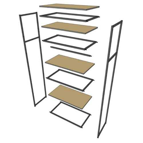 Стеллаж для магазина с полкой цвета дуб сонома A2290-15(ч/дс) фото 8