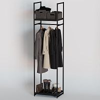 Стеллаж для магазина с черной полкой A2260-02(ч/ч)