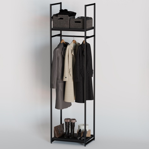 Стеллаж для магазина с черной полкой A2260-02(ч/ч)