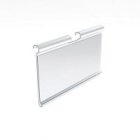 Ценникодержатель откидной для крючков Длина: 70 мм Высота: 39 мм Цвет: прозрачный