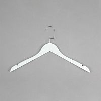 Вешалка-плечики деревянная C31/1(бел/хром)