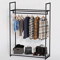 Стеллаж для магазина с белой полкой A17120-03(ч/б)