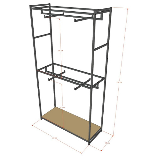 Стеллаж для магазина с полкой цвета дуб сонома A22120-03(ч/дс) фото 6 Стеллаж для магазина с полкой цвета дуб сонома A22120-03(ч/дс) фото 6