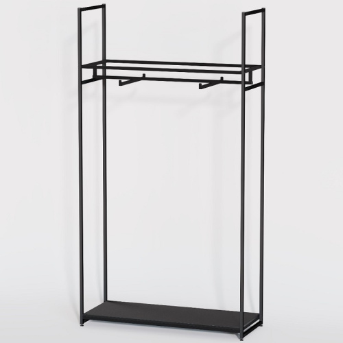 Стеллаж напольный с черной полкой ЛДСП A22120-01(ч/ч) фото 2 Стеллаж напольный с черной полкой ЛДСП A22120-01(ч/ч) фото 2