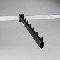 Кронштейн на овальную трубу прямой Длина: 400 мм Штырьков: 7 Цвет: черный