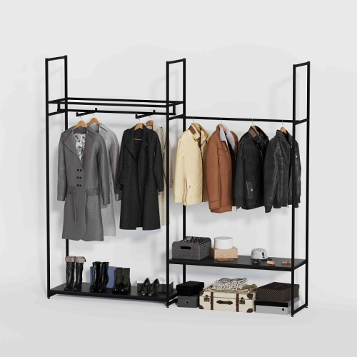 Стеллаж для магазина с черной полкой K2201(ч/ч) Стеллаж для магазина с черной полкой K2201(ч/ч)