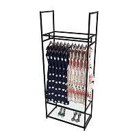 Стеллаж для магазина с полкой из стекла AС2290-07(черн)