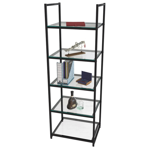 Стеллаж для магазина с полкой из стекла AС1760-20(черн)