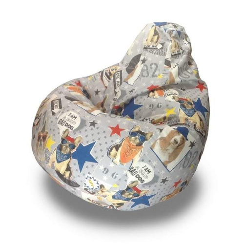 Кресло - мешок Груша жаккард Бульдог