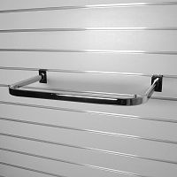 Вешало для торговой панели прямое, доина 1200 мм, ширина 320 мм, цвет хром T-1200