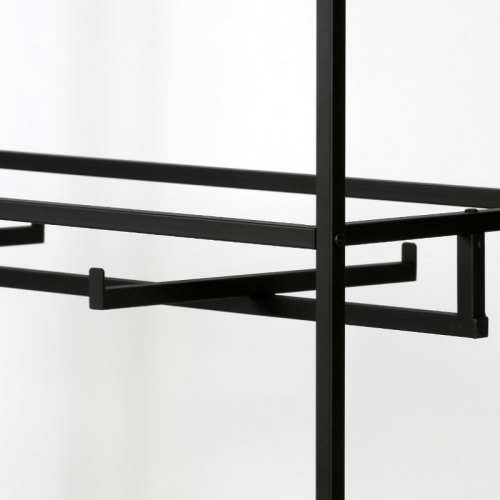Стеллаж напольный с черной полкой ЛДСП A22120-03(ч/ч) фото 6