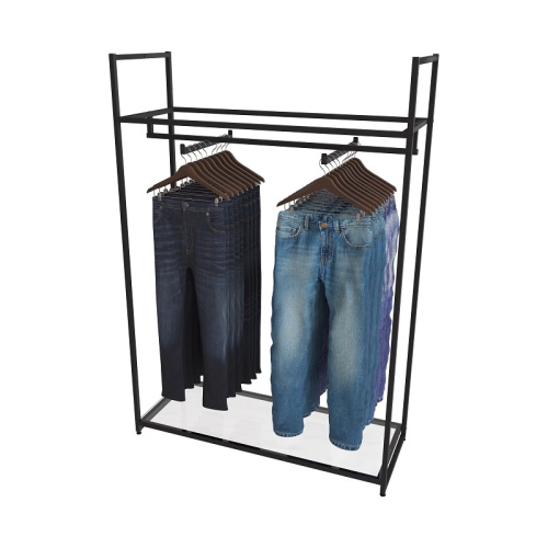 Стеллаж для магазина с полкой из стекла AC17120-01(черн)