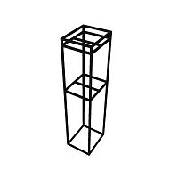 Металлический стеллаж неразборный, цвет черный СТМ-4-Л