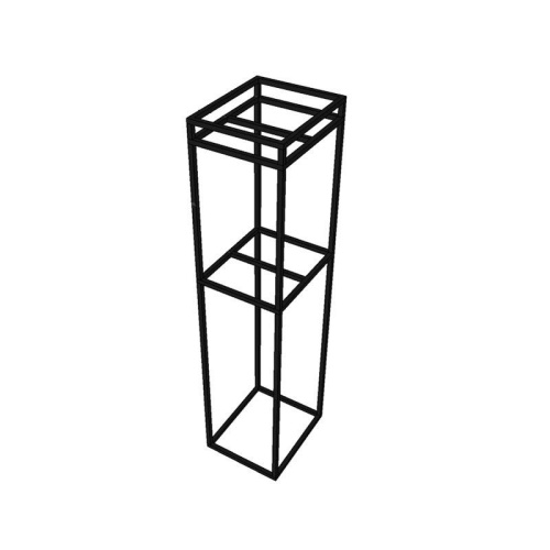 Металлический стеллаж неразборный, цвет черный СТМ-4-Л