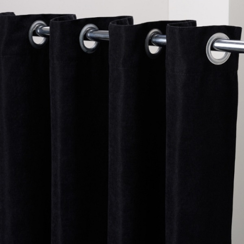 Штора для примерочной с люверсами Н-1К-черн