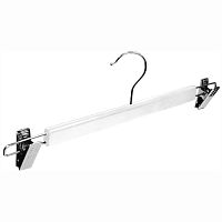 Вешалка-плечики для одежды, с прищепками (зажимами) Длина: 375 мм Цвет: белый