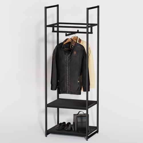 Стеллаж для магазина с черной полкой A1760-08(ч/ч)